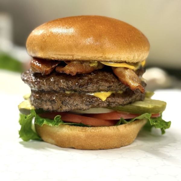 Bacon Cheeseburger at Wallstreet Deli & Catering, Greensboro NC